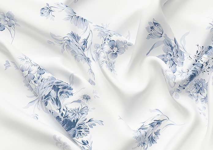 Shabby Chic by Rachel Ashwell Sunbleached Floral, China Blue - Roman Blind - Image 4